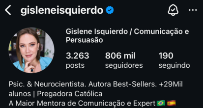 Gislene Isquierdo - 806k seguidores