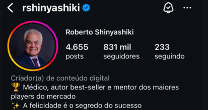 Roberto Shinyashiki - 831k seguidores
